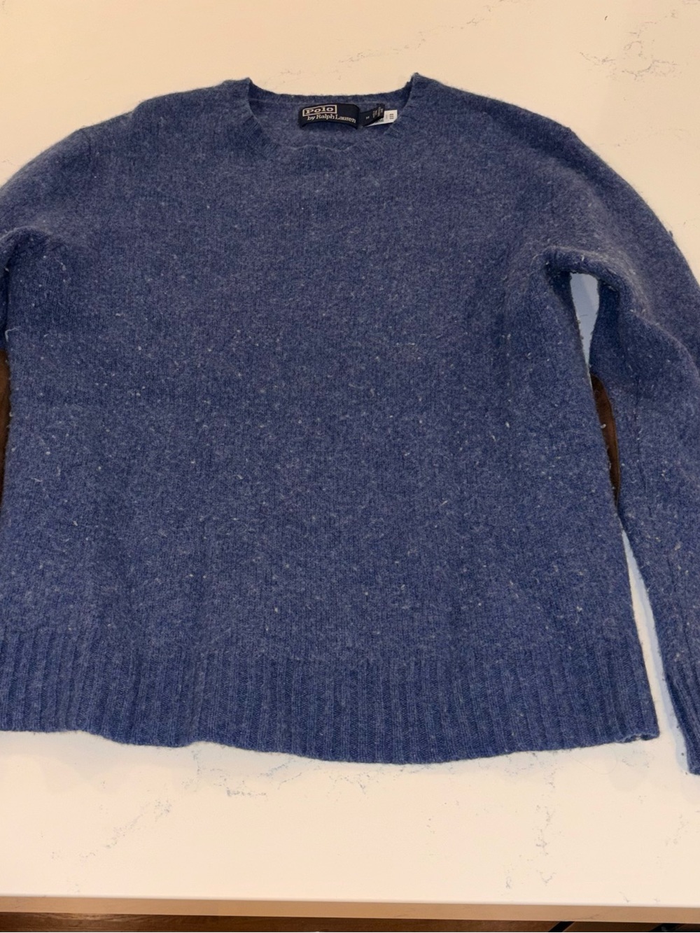 Ralph Lauren Blue Crewneck Wool Blend Sweater